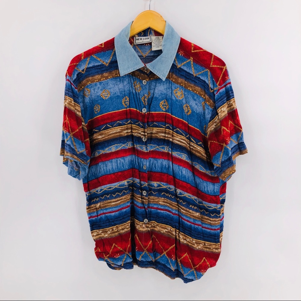 New Look Printed Casual Button Down